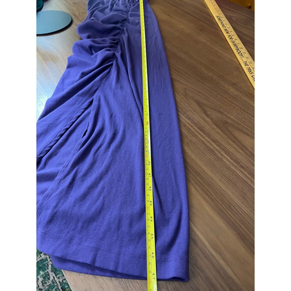 Michael Stars Tala Ribbed Midi Dress Side Slit Mulberry Petite S NWT - Picture 6 of 7
